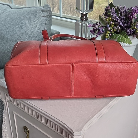 COACH Italian Red Clay/Rust East West Tote - Picture 7 of 14